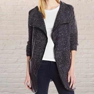 $10$ add on PARKHURST,wool blend,wrap cardigan,jacket,leather trim, XL
